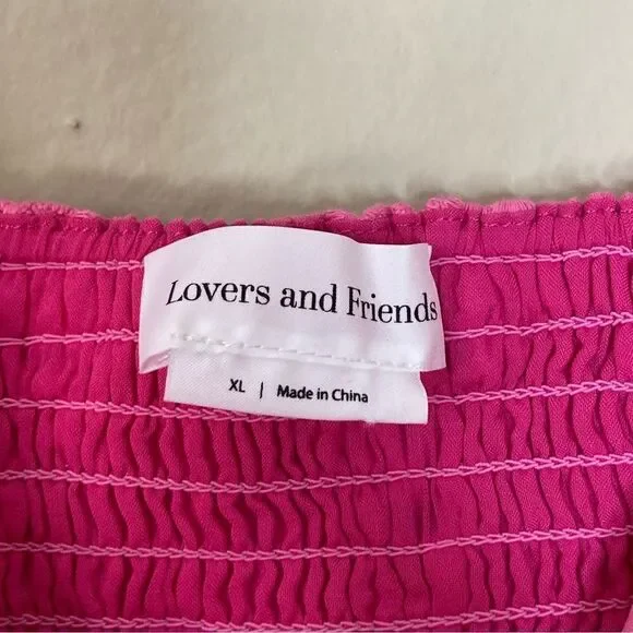 Lovers And Friends X Jetset Christina Farrah Midi Pink Dress Butterfly Size XL - Picture 12 of 12
